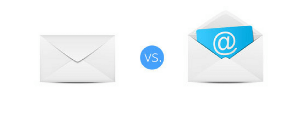 Emails instead of print mails