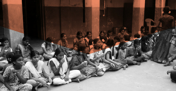 Students consuming Jeevani Milk